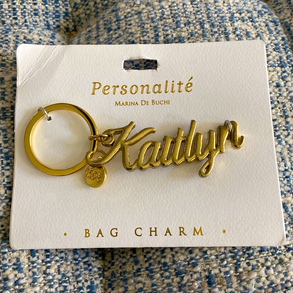Marina De Buchi Personalite Bag Charm Keyring -Kaitlyn